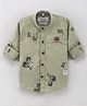 Dapper Dudes Full Sleeves Abstract Printed Shirt - Green