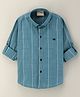 Dapper Dudes Full Sleeves Striped Shirt - Sky Blue