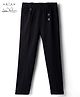 Arias Cotton Elastane Full Length Straight Fit Jegging With Buttons Detailing - Black