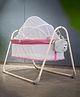 Baby Electronic Auto Swing Cradle with Mosquito Net - Pink| 32 Swing Speeds| Tool Free Assembly| Washable Fabric| Breathable Soft Mattress| Mosquito Net| Mess Sides| Soft Suspension| Rust Resistant
