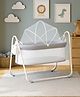 Baby Electronic Auto Swing Cradle with Mosquito Net - Grey| 32 Swing Speeds| Tool Free Assembly| Washable Fabric| Breathable Soft Mattress| Mosquito Net| Mess Sides| Soft Suspension| Rust Resistant