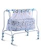 Baby Cradle With Mosquito Net & Storage - Light Blue