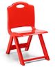 Babyhug Kids Portable Non-Slip Folding Chair| Light Weight & Portable| Ideal for Indoor & Outdoor| Home & Classroom Use| Comfortable Back Rest - Red