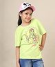Kidsville Cotton Mattel Featuring Half Sleeves Barbie Printed Tee - Green