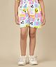 Kidsville Mickey & Friends Featuring Characters Printed Shorts - Pink Yellow & White