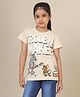 Kidsville Warner Bros Featuring Half Sleeves Tom & Jerry Printed Cotton Tee - Beige