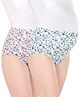 Bella Mama Cotton Elastane High Coverage Panties Pack of 2 (Color & Print May Vary)