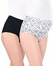 Bella Mama Cotton Elastane High Coverage Panties Pack of 2 (Color & Print May Vary)