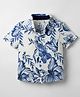CrayonFlakes Rayon Woven Half Sleeves Floral Printed Shirt - Off White