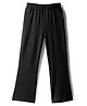 Arias Cotton Knit Full Length Solid Color Flared Leggings - Black