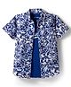 Pine Kids Cotton Woven Half Sleeves Shirts with T-Shirt Floral Print -  Blue