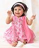 Tiber Taber 100% Cotton Sleeveless Floral Printed Gota Lace Embellished Kurta Salwar With Dupatta Set - Pink