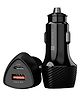 Portronics 51W Car Power 16 Fast Car Charger with Dual Output, 51 Watts Total (18W USB   33W Type C PD), Fast Charging, Adapter for iPhone & Android Smartphones & Tablets (Black)