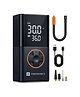 Portronics Vayu 3.0 tyre Inflator with 150 PSI Pressure, 4000 mAh Battery, Digital Display, Pressure Detection, Air Pump Compressor for Cars, Bikes, Bicycles & Balls(Black)