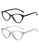 SYGA Pack of 2 Stylish and Protective The Perfect Way To Keep Your Eyes Safe Glasses Suitable for Women (Black & Transparent)