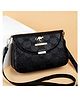 SYGA Women's Pu Leather Material With Cross-Border Pattern, Sling Bag (Black)
