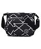SYGA Women's Nylon Material With Printed Design, Sling Bag (Black)