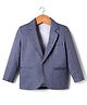 Rikidoos Full Sleeves Sunglasses Applique Detailed Textured Blazer - Blue