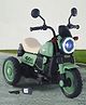 Baby Harley Three Wheel Battery Operated Ride on Bike with Music & Lights| Pre-loaded Music with USB & AUX| Easy to Assemble| Comfortable Seat| Easy to Operate - Green
