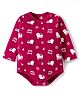 Doodle Poodle Interlock Knit Full Sleeves Vehicle Printed Onesie - Red