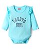 Babyhug 100% Cotton Interlock Knit Full Sleeve Onesie with Daddy's Girl Print - Light Blue