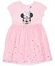 Pantaloons Junior Cotton Mickey & Friends Featuring Cap Sleeves Mickey Mouse Character & Hearts Foil Printed Dress - Candy Pink