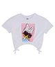 Pantaloons Junior Cotton Mickey & Friends Featuring Half Sleeves Sequins Embellished Daisy Duck Printed Top - Snow White