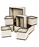 House of Quirk Non-Woven Foldable Clothing Storage Box Closet Dresser Drawer Organizer Cube Basket Bins Containers Divider With Drawers  Set of 8  - Beige