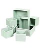 House of Quirk Non-Woven Foldable Clothing Storage Box Closet Dresser Drawer Organizer Cube Basket Bins Containers Divider With Drawers  Set of 8  - Green