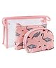 House of Quirk Makeup Bag For Women Portable Set 3 Different Sizes Toiletry Kit Bag For Travel Daily Use For Women Girl - Pink