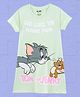 Nap Chief Pure Cotton Warner Bros Featuring Half Sleeves Tom & Jerry Printed Dress - Green