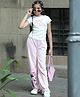Nap Chief Cotton Knit Disney Featuring Half Sleeves Minnie Mouse Printed Tee & Joggers Set - White