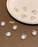 Ziory Set Of 10 Pearl Embellished Hair Clips - Off White