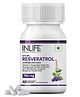 INLIFE Resveratrol Supplements - 750 mg Antioxidant Formula with Japanese Knotweed (Trans-Resveratrol), Grape Seed, Lycopene, Vitamin E & C - 60 Veg Capsules - Supports Skin, Heart Health