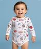 Doodle Poodle 100% Cotton Knit Full Sleeves Onesie With Guitar Print - White