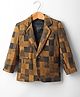 Rikidoos Full Sleeves Checked Blazer - Mustard