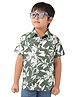 BABY CLOSET Pure Cotton Half Sleeves Floral Printed Shirt - Green