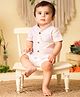 GREENDiGO Linen Woven Half Sleeves Solid Shirt & Shorts - Purple