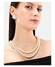 Mansiyaorange Gold Plated Premium Quality Cream Pearls Beaded Double Line Necklace Mala