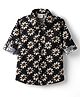 Rikidoos Full Sleeves Floral Printed Shirt - Black