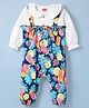 Babyhug 100% Cotton Interlock Knit Full Sleeves Romper with Tropical Theme Print - Multicolor
