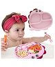 Sanjary Cute Dinosaur ShaPe Bamboo Tableware Plate, Eco Friendly Bamboo Fiber Dinner Set for Weaning Toddlers/Kids, Self Feeding Baby Utensil Attractive for Kids Color May Vary
