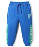 Babyhug Cotton Knit Full Length Lounge Pant With Text Print - Blue