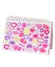 FunBlast Cute Stars Heart Theme Decorative Stickers Book - 50 Sheets/2500Pcs Purple