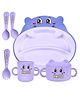 FunBlast Hippo Design BPA free Dinnerware Set for Kids  Multicolor