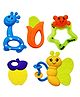 FunBlast Cute Cartoon Theme Rattles and Teethers for Babies - 5 Pcs Multicolor
