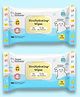 SuperBottoms 99% Pure Water Baby Wipes - Skin-Friendly 5.5 pH Formula - Safe Wipes for Newborn - (72pcs x 2)