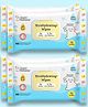 SuperBottoms 99% Pure Water Baby Wipes - Skin-Friendly 5.5 pH Formula - Safe Wipes for Newborn - (72 pc x 4)
