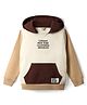 Primo Gino 100% Cotton French Terry Drop Shoulder Full Sleeves Hooded Sweatshirt with Text Print & Kangaroo Pocket - Multicolor