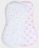 Mi Arcus Soft Premium 100% Cotton Printed Burp Clothes Pack of 2- White, 0-12M
